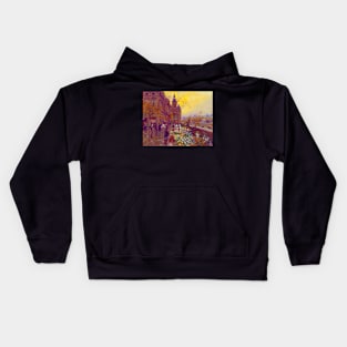 'Flower Market' by Georges Stein REMASTERED TECHNICOLOR Kids Hoodie